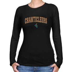 Coastal Carolina Chanticleers Ladies Black Logo Arch Long Sleeve Slim 