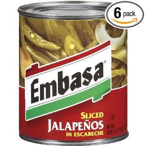 Embasa Nacho Sliced Jalapenos, 26 Ounce: Grocery & Gourmet Food