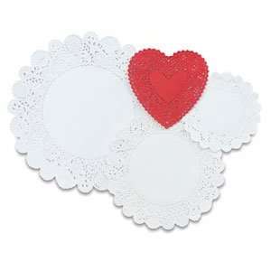  Hygloss Paper Doilies   White, 4 Heart, Package of 36 