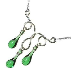  Kelly Green 24 Triple Swirl Sundrop Necklace, recycled 