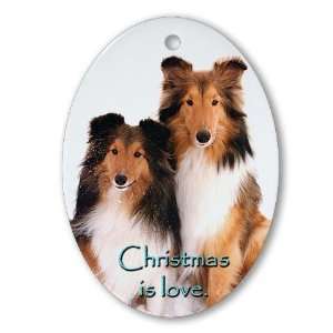   Sheltie Ornament Pets Oval Ornament by CafePress: Home & Kitchen