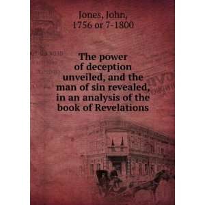   analysis of the book of Revelations: John, 1756 or 7 1800 Jones: Books