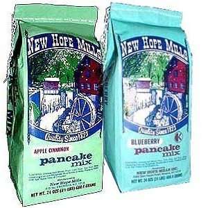   Mills, Apple Cinnamon and Blueberry Pancake mixes assorted: Box of 4