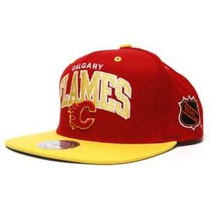  Calgary Flames Mitchell & Ness Arched Logo Retro Vintage 