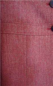 NWT SUIT STUDIO Brick Red Metallic Silver Black Pants Suit Sz 10 M 