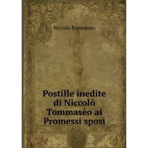   TommasÃ¨o ai Promessi sposi NiccolÃ² Tommaseo  Books