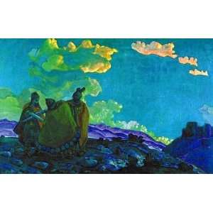  Hand Made Oil Reproduction   Nicholas Roerich   32 x 20 