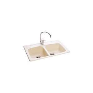   DC2233/80/04 22 by 33 Inch Double Bowl Drop In Composite Kitchen Sink
