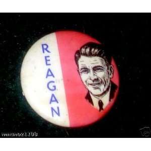  campaign pin pinback button political BADGE REAGAN 1.75 