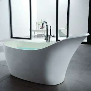 66 Susanna Freestanding Resin Air Bath Tub   With Overflow (includes 