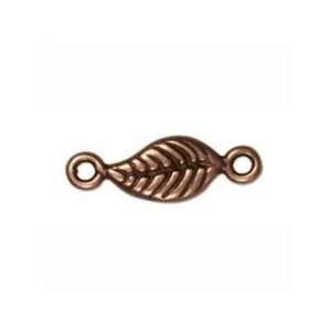  15mm Antique Copper Solid Leaf Pewter Link: Arts, Crafts 