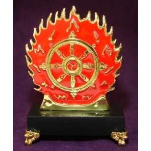  Magic Fire Wheel with Wooden Base 