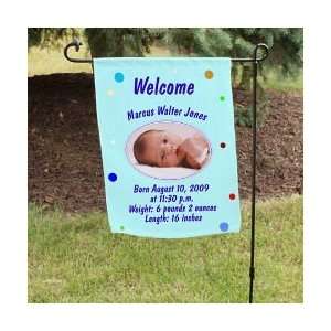  Newborn Baby Boy Announcement Garden Flag: Everything Else