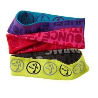 Zumba Shout Out Reversible stretchy cotton Headbands   NEW! SO comfy 