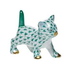  Herend Strutting Kitty Green Fishnet: Home & Kitchen