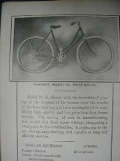 ANTIQUE 1900 STORMER & PENNANT BICYCLE BIKE CATALOG  