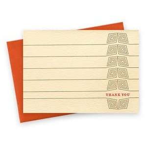  Night Owl Paper Goods Maze Brown Letterpress Card Office 