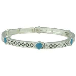  Dazzle Stretchable Silver Bracelet: Jewelry