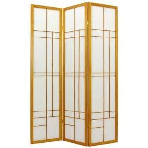  Six Foot Tall Edo Three Panel Shoji Screen   Honey (Honey 