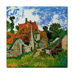  Village Street in Auvers By Vincent Van Gogh Tile Trivet 
