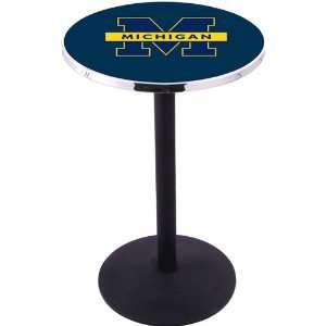   University of Michigan Pub Table with 214 Style Base 