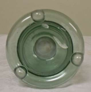 Ball glass Unique Flytrap green minnow lamp zinc lid primitive replica 
