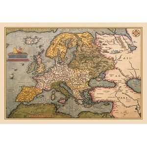  Map of Europe   Paper Poster (18.75 x 28.5) Sports 