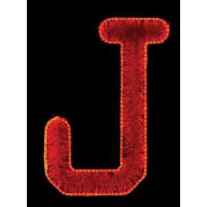   1563 Red J Red Capital Letter J   RL LED Lights: Home Improvement