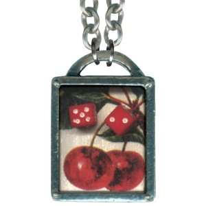  Hardware Story Box Necklace Sterling Silver Plated Pendant and Chain 