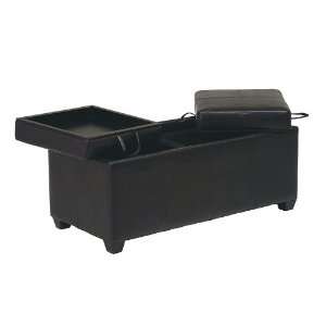  Storage Ottoman with Dual Trays: Home & Kitchen