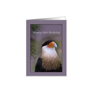  68th Birthday Card with Crested Caracara Bird Card Toys & Games