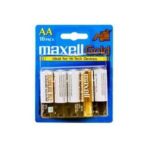  Maxell AA10 MAXELL GOLD SERIES ALKALINE BATTERIES 