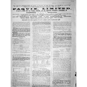  1896 Advertisement Paquin Limited Preference Shares