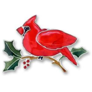  Cardinal Silver and Enamel Pin: Jewelry