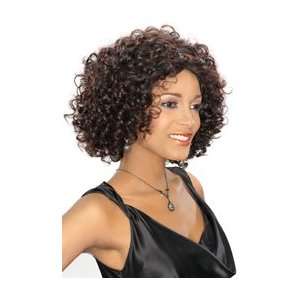 Carefree 100% Human Hair Blend Full Wig   Lenora, Color #1B (Off Black 