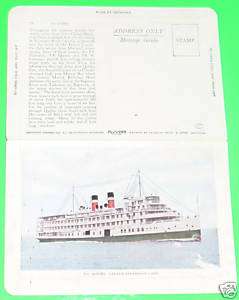 Quebec   Canada Steamship Lines 1929 postcard SEE!  