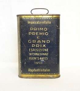 ITALIAN 1910S LITHOGRAPHED TIN BOX OLIVE OIL CALVO  