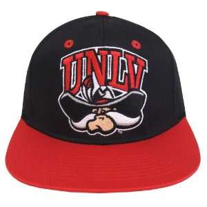  UNLV Runnin Rebels Retro 2 Tone NL Snapback Cap Hat Black 