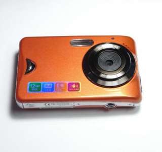   Screen Digital Camera 12MP Anti Shake 8x Zoom 2.4TFT Orange  