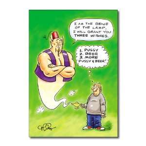  Funny Birthday Card Genie Wishes Humor Greeting Daniel 