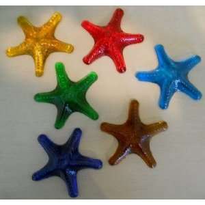  Set of 6 Glass Starfish Paperweights: Office Products