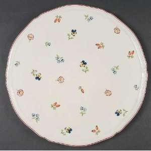   Boch Petite Fleur Cake Plate, Fine China Dinnerware: Kitchen & Dining