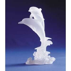  Frosted dolphin pair on waves: Home & Kitchen
