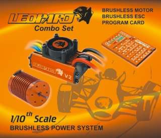   10T 3930KV Brushless Motor + program card 1/10 Car Truck Power  