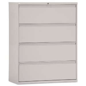 Alera   Four Drawer Lateral File Cabinet, 42w x 19 1/4d x 54h, Light 
