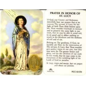  St. Lucy Prayer Card (RCC 63E)