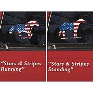  Stars and Stripes Running Horse Decal