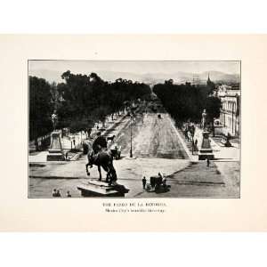  1914 Print Paseo De La Reforma Reform Chapultepec Park 