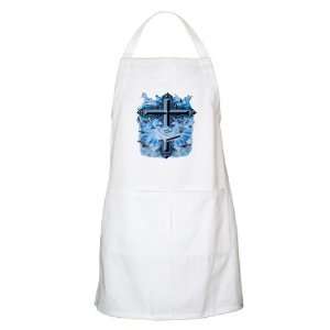  Apron White Holy Cross Doves And Bible 