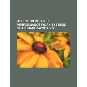  Selection of high performance work systems in U.S 